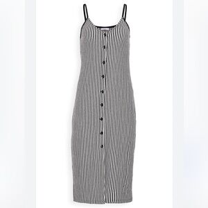 ZSupply Striped Stretch Knit Midi Dress